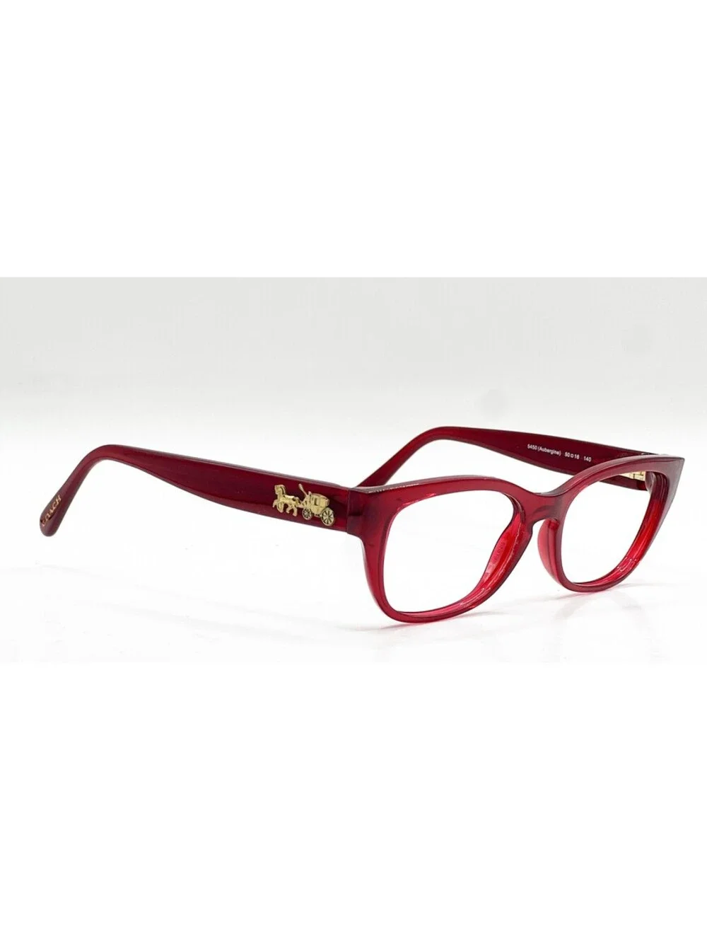 Coach HC 6104 5450 Aubergine Cat Eye Authentic Eyeglass Frames 50-16-140